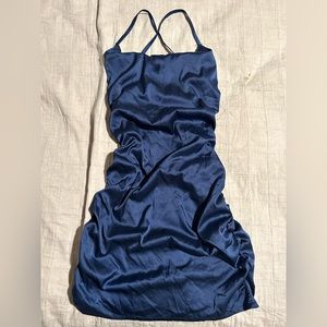 Satin Dark blue dress